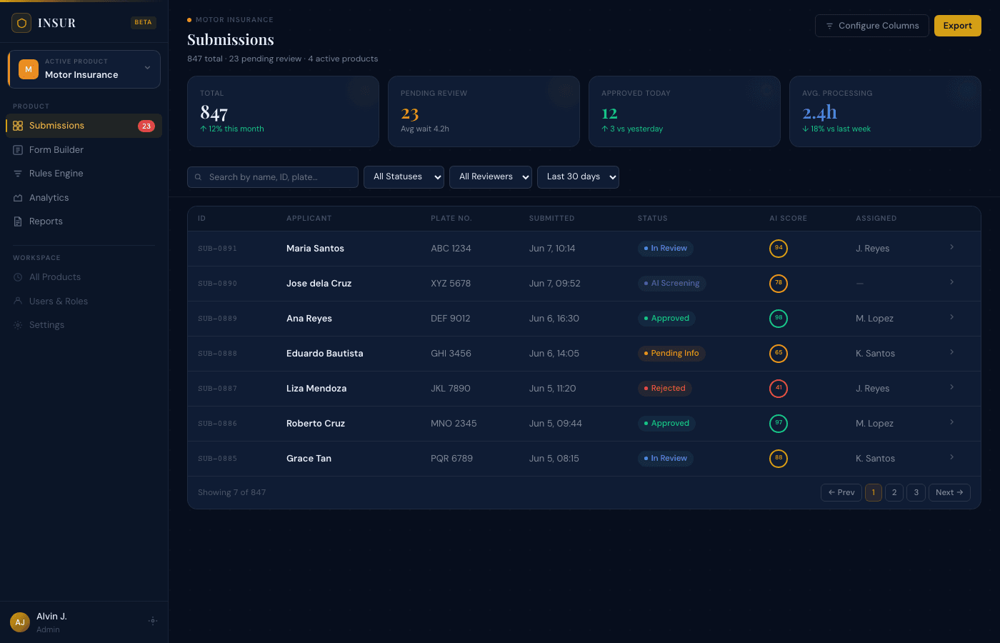 Insur screenshot